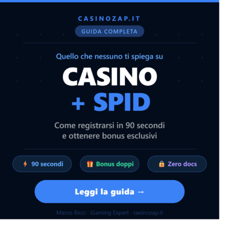 Casino online con SPID: come registrarsi e bonus esclusivi